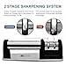 Kitchen Saviors Knife Sharpener Set - Professional 2 Stage Tungsten Steel and Ceramic Rod Sharpening System - Repair and Restore Knives