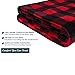 PAVILIA Black and Red Buffalo Plaid Fleece Throw Blanket for Couch, Soft Checkered Flannel Blanket for Sofa, Plaid Christmas Couch Throw Bed, Warm Cozy Decorative Blanket Fall Decor Gift, 60x80