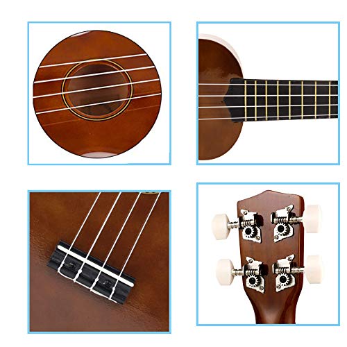 4 POMAIKAI+Ukulele+Ukuleles+Beginner+Bright+Brown