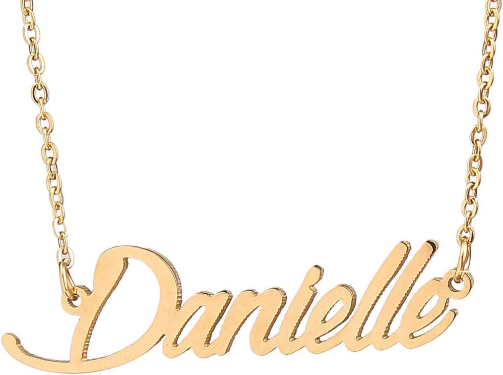 Unisex Personalized Nameplate Necklace Pendant My Name Custom Of Stainless Steel