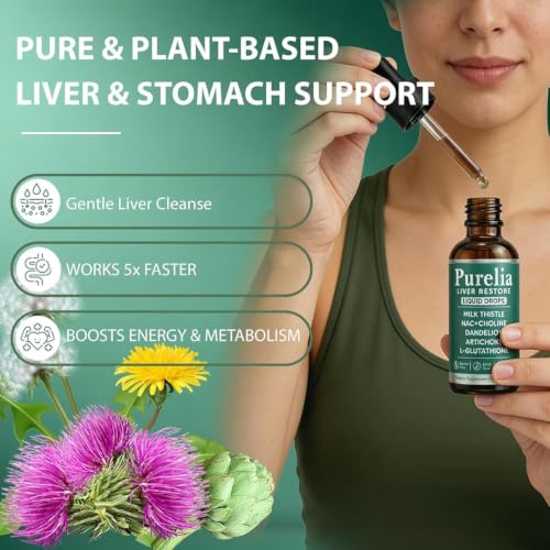 Purelia Liver Restore Liquid – Plant-Based Formula, Supports Daily Digestive Wellness (1PCS)