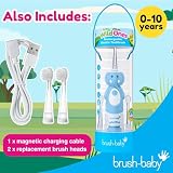 Brush-Baby WildOnes Kids Electric Toothbrush Elephant, 1 Handle, 3 Heads view 11