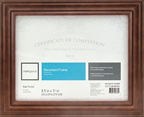 Amazoncom Realspace Photodocument Frame 8 12 X 11