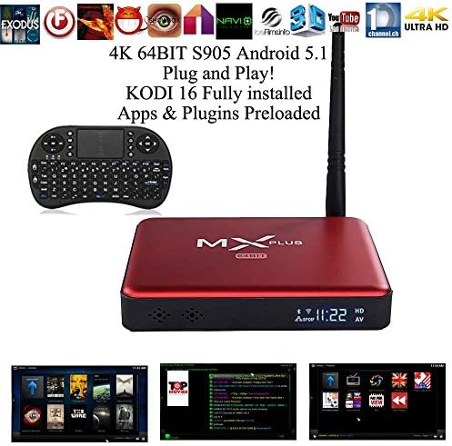 [TerminatorMedia] Plug &amp; Play - XBMC KODI JARVIS 16 ADD-ONS Fully Loaded - MX PLUS Quad Core S905 Android 5.1 Lollipop 64Bits TV BOX - AIR MOUSE - KODI Manual - Watch Anything