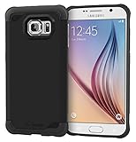 Galaxy S6 Case, roocase [Exec Tough] Galaxy S6 Slim Fit Case Hybrid PC / TPU [Corner Protection] Armor Cover Case for Samsung Galaxy S6 (2015), Granite Black