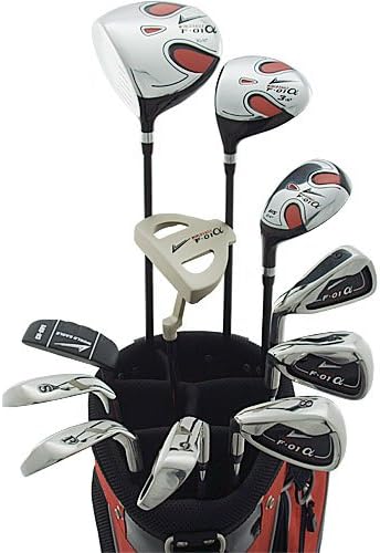 World Eagle F-01 Alfa Men's Complete Golf Set with Red Bag Left Flex-s 14-piece