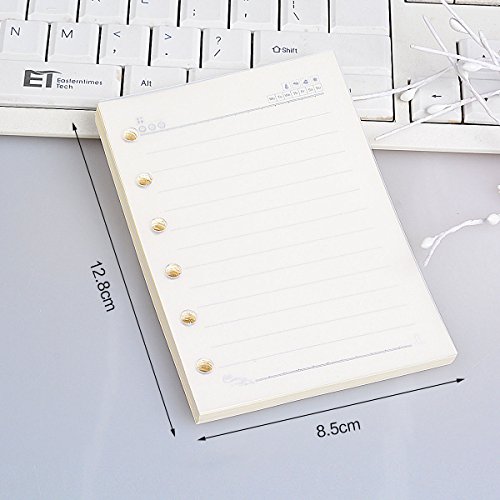 A7 Writing Refill Paper Pocket 2018 Refill Loose Leaf Paper Ring Binder Paper