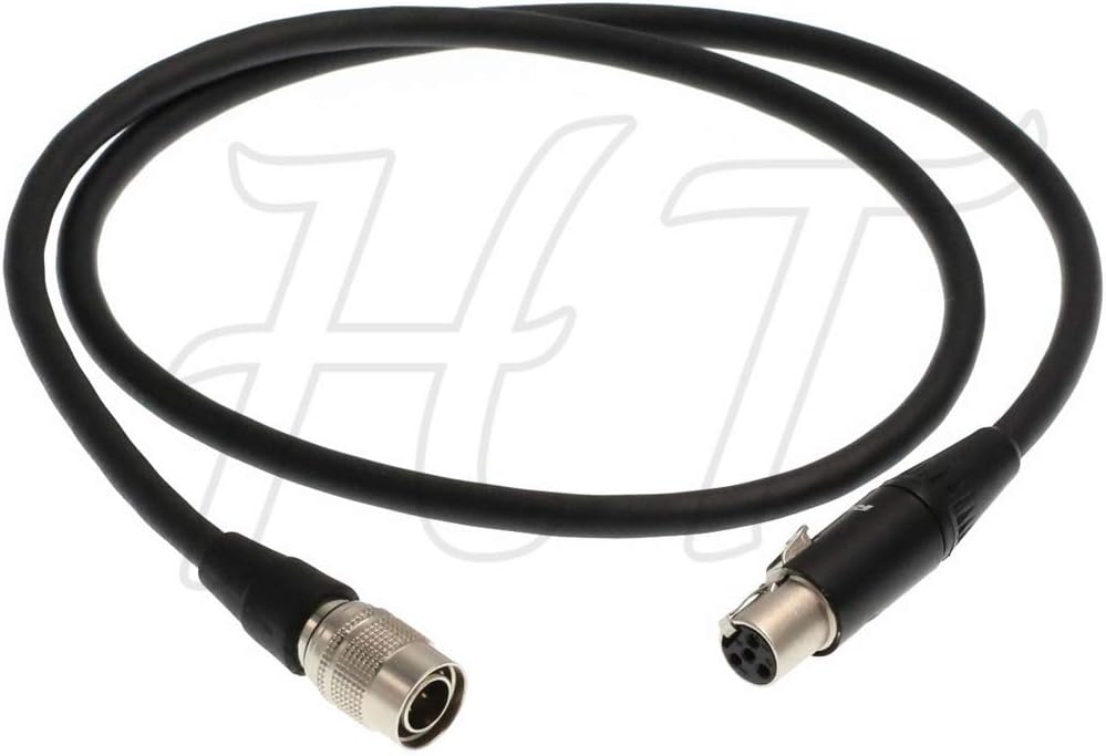 HangTon TVLogic VFM LVM SRM Monitor Power Cable Hirose 4 Pin to Mini XLR 4 Pin for SONY F55 F5 Camera (S-S) - Image 3