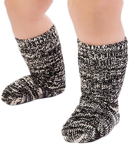 Baby Boys Girls Floor Socks Non Slip Solid Color Knit Stockings Knee High Socks Non Skid for Toddler Infants Unisex