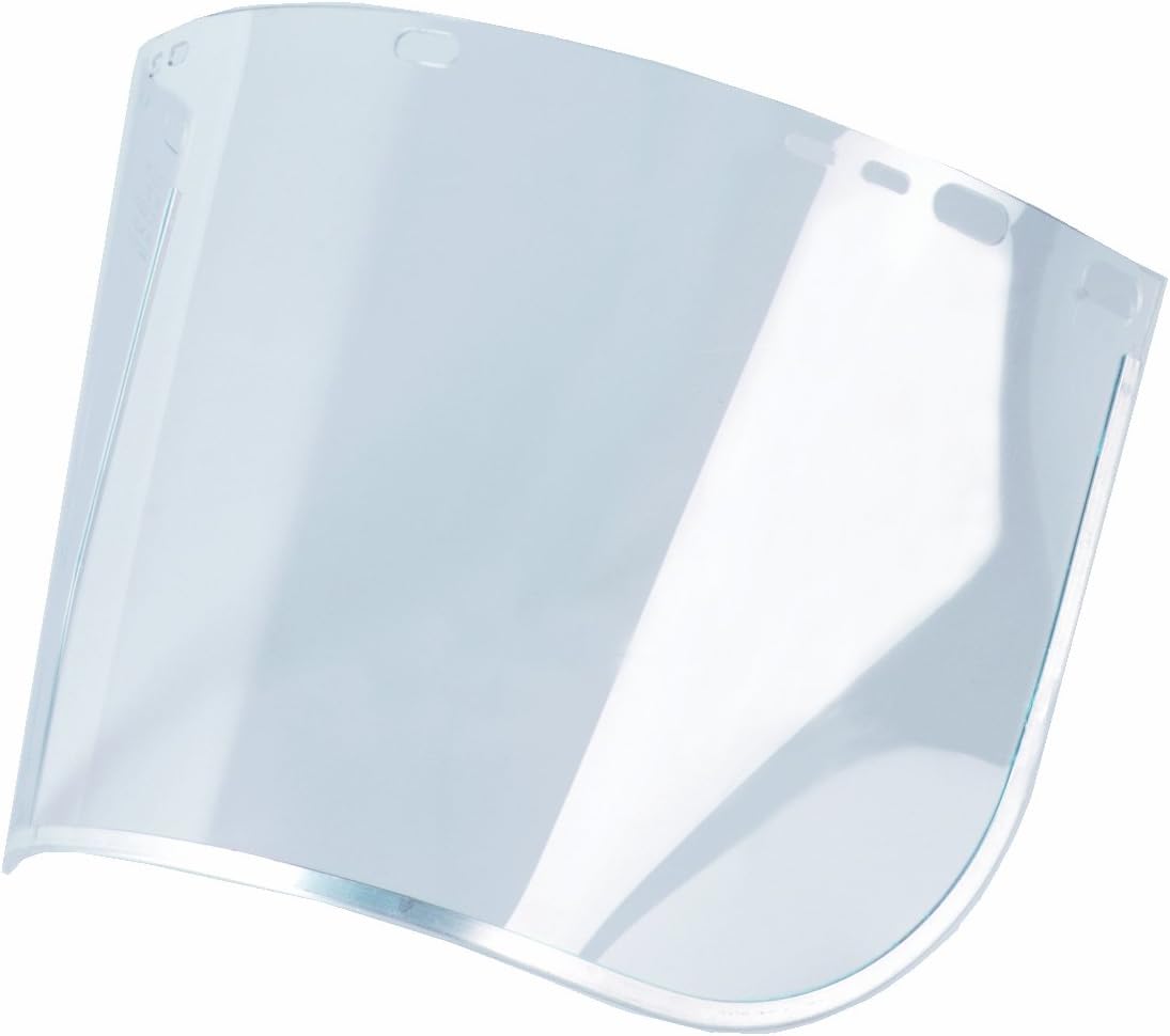 Sellstrom Replacement Window for 301 Series & Univeral Hole Pattern for Various Safety Face Shields, 8"x15.5"x0.040", Uncoated Aluminum Bound Acetate, Clear Tint, S37600