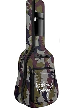Grow wings Acoustic Guitar Bag For All Size Guitars Heavy Nylon Material Fabric Full Padded Army Guitar Bag