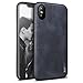 X-level iPhone X case, [Vintage Series] Premium PU Leather Slim Fit Ultra Light Soft Touch Protective Mobile Cell Phone Case Back Cover for Apple iPhone X/iPhone 10 (2017) - Black