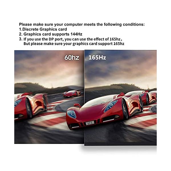 Thinlerain 24 Inch PC Monitor 144Hz 1920x1080P Computer Monitor HDMI/DisplayPort / 2ms / VESA/USB