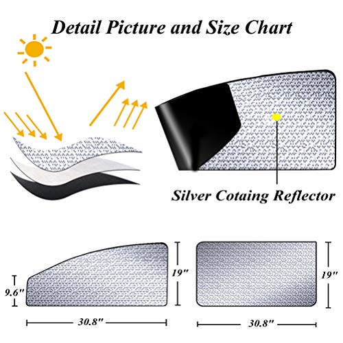 Side Window Sunshades for Car - 2 Pcs Front Sun Shades for Baby Women Men Black Car Curtains Foldable Upgraded Version of Magnetic(Front-2) - Thumbnail 5