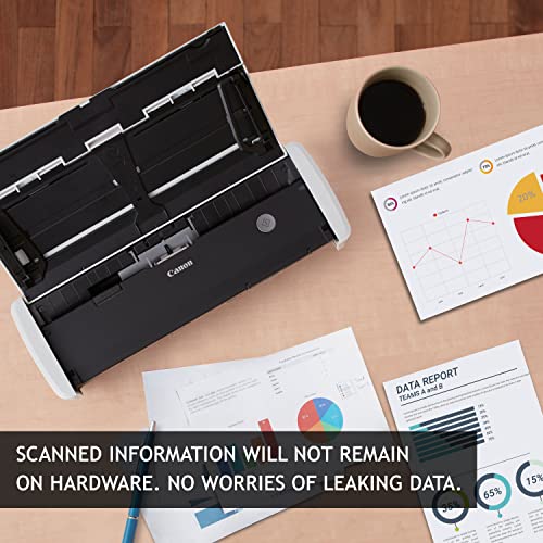 Canon imageFORMULA R10 Portable Document Scanner, 2-Sided Scanning with 20 Page Feeder, Easy Setup for Home or Office, Includes Software, (4861C001)