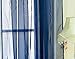 H.VERSAILTEX 2-Piece Solid Navy Blue Sheer Window Curtains/Drapes/Panels/Treatment Size 52
