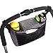 AMZNEVO Baby Stroller Organizer Bag with Cup Holders and Shoulder Strap. Extra Storage Space for Organize The Baby Accessories and Your Phones. (Grey)