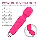 Handheld Vibrator Massager, Cordless Massage for Neck and Back with 20 Modes and 8 Power Speeds, Wireless Rechargeable Waterproof Silicone Massager - Pink