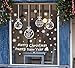 200PCS Christmas Snowflake Window Clings Decal Stickers Winter Wonderland Decorations - White Baubles Bells