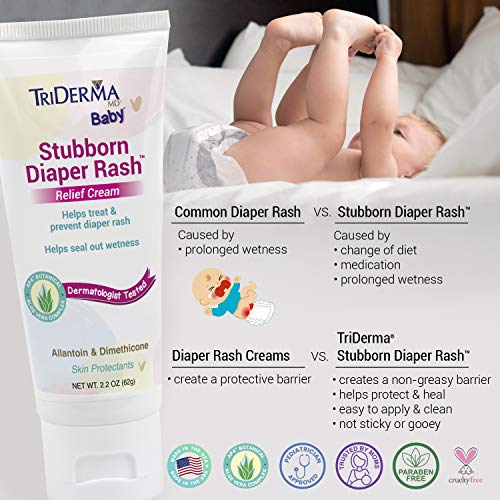 TriDerma Stubborn Diaper Rash Relief Cream 2.2 Ounce Pricepulse