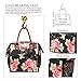 LOKASS Cooler Tote Insulated Box Water-Resistant Thermal Soft Leak Proof Liner Lunch Bags with Wide-Open for Women (P, Peony, Black Peony