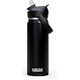 CamelBak Thrive Flip Straw Water Bottle 20oz - Insulated Stainless Steel, Black