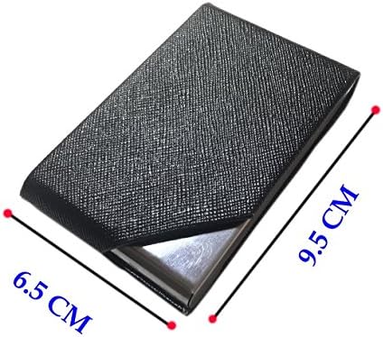 SHIVIRA Card Holder, Slim PU Leather Magnetic Case Credit/Debit/ATM/Visiting/Business card wallet for Men & Women [Black]