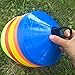 IROCH 50 Pack Soccer Cones Disc Cone Sets with Holder and Bag for Training,Field Cone Markers Football,Kids,Sports (Colorful)