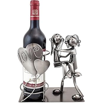 BRUBAKER Wine Bottle Holder Statue Love Couple, Carrying Wife Over The Threshold Sculptures and Figurines Decor Wine Racks and Stands Gifts Decoration
