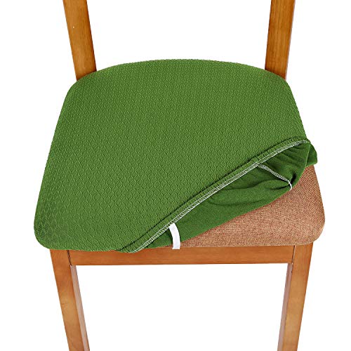 image for smiry Stretch Spandex Jacquard Dining Room Chair Seat Covers, Removabl