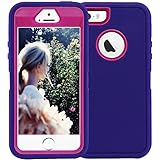 iPhone 5S Case,iPhone SE Case,Fogeek Heavy Duty PC and TPU Combo Protective Defender Body Armor Case for iPhone 5S,iPhone SE and iPhone 5 with Finger Print Function(Purple)