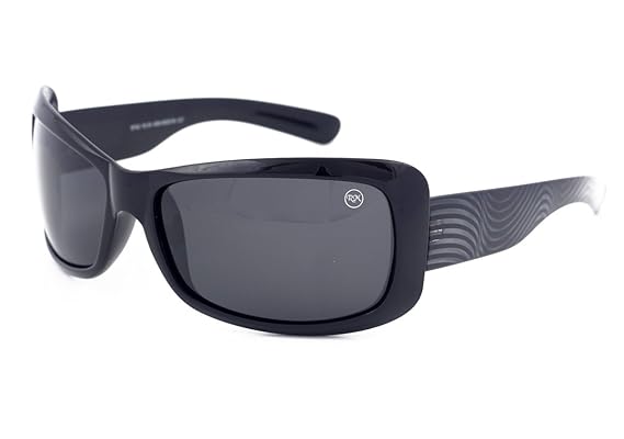 Genuine Roberto Marco Polarisierte Sonnenbrille für Fahrerinnen, Schwarzer Kunststoffrahmen, Hellgraue Gläser, Blendschutz - 
