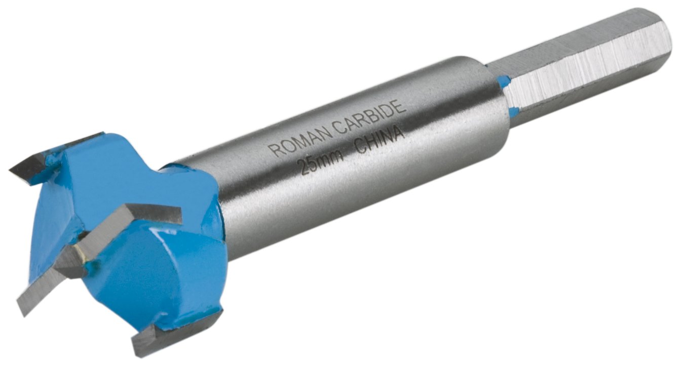 Roman Carbide DC1896 Carbide Forstner Bit, 25mm