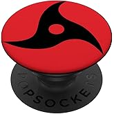 Anime Style Japanese Manga Comic Style Pattern Black Red PopSockets Adhesive PopGrip