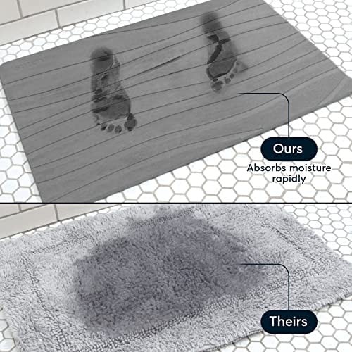 SUTERA Stone Bath Mat, Diatomaceous Earth Shower Mat, NonSlip Super