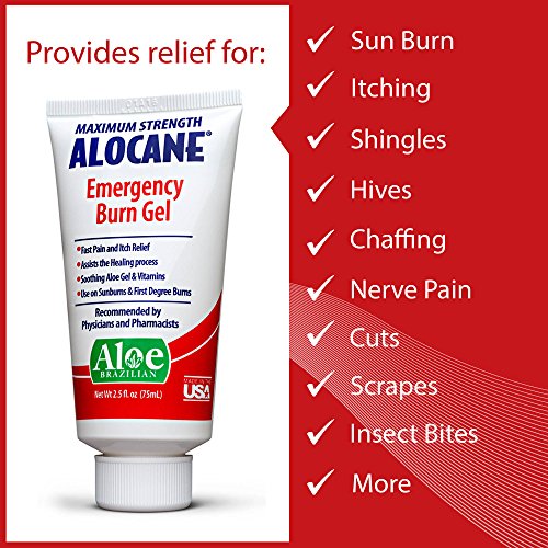 Alocane Maximum Strength Emergency Room Burn Gel, 2.5 Fluid Ounce Health & Household, Health Care, First Aid, Burn Care