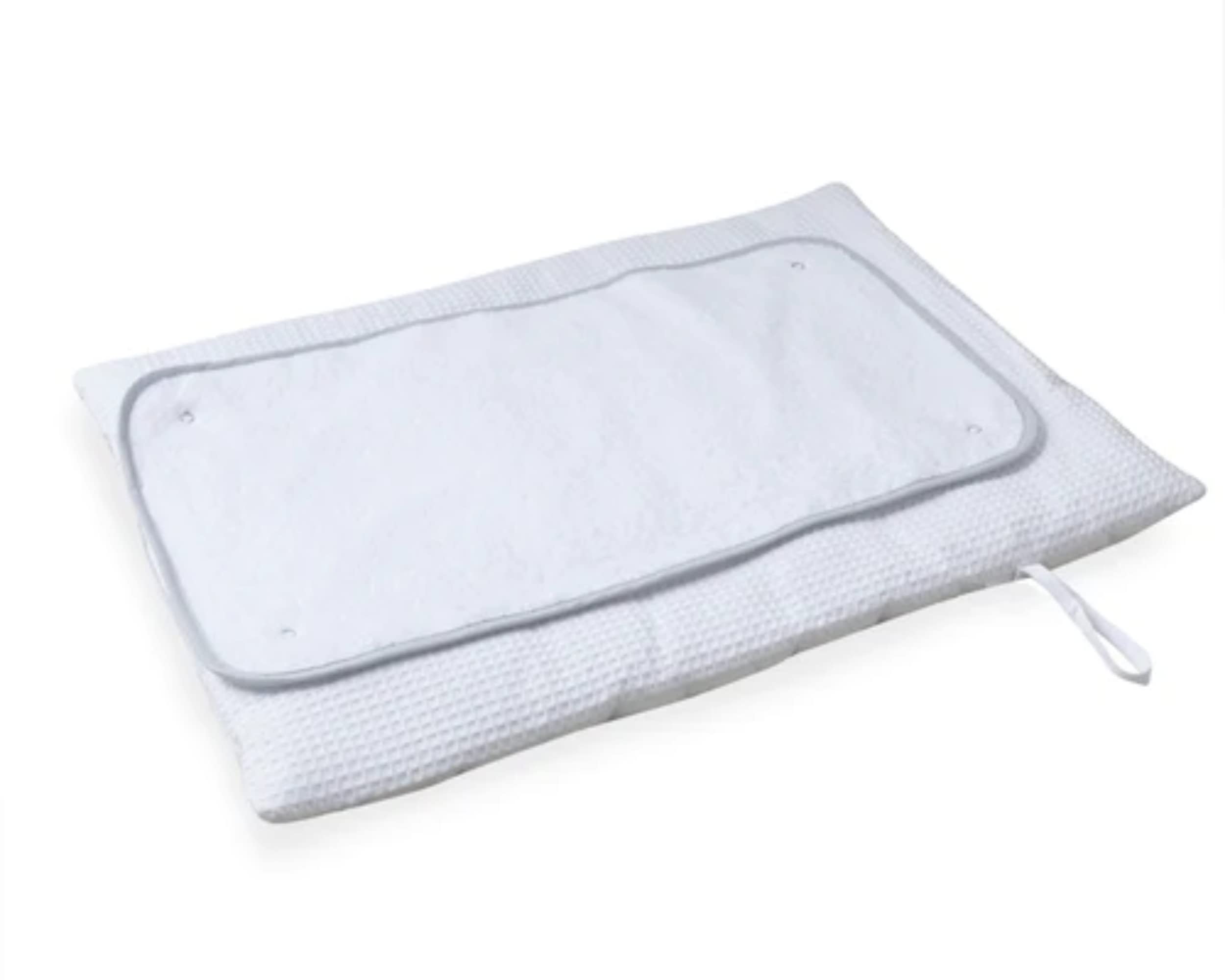 Clair de Lune White Waffle Cotton Roly Poly Travel and Change Mat