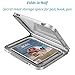 Foldable Laptop Table Lapdesk, Breakfast Bed Serving Tray, Portable Mini Picnic Desk, Notebook Stand Reading Holder for Couch Floor, Folding in Half w’ Inner Storage Space, Aluminium Alloy Leg, Silverthumb 4