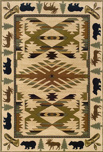 Oriental Weavers Fashionable Area Rug in Ivory and Green (3 ft. 3 in. L x 1 ft. 10 in. W)