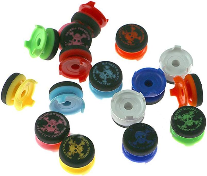 Silicone Analog Extenders Thumb Grip Stick Cap Cover Joystick Cap Thumbstick Cover Heighten Rocker Cap for Playstation 4 PS4 Xbox 360 PS3 （Orange - Skull）