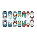 Naimo 5 Pack Christmas False Nail Art Sticker Wrap Nail Stickers Decals Nail Stickers Decorations Tips