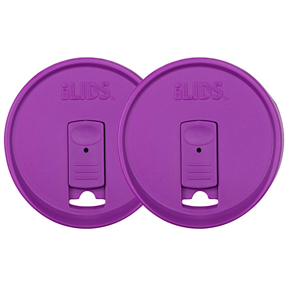 iLIDS Mason Wide Mouth Jar Drink Lid (2 Pack), Mulberry