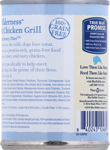 BLUE BUFFALO 596420 WILDERNESS CANNED DOG FOOD