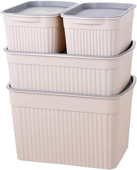 YWAWJ Almacenamiento, caja de plástico con la ropa interior de la cubierta de la caja de