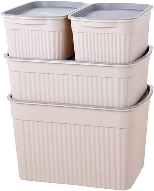 YWAWJ Almacenamiento, caja de plástico con la ropa interior de la cubierta de la caja de