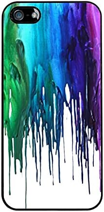 Apple iPhone SE Rubber Skin Case By InfoposUSA Melted Crayons