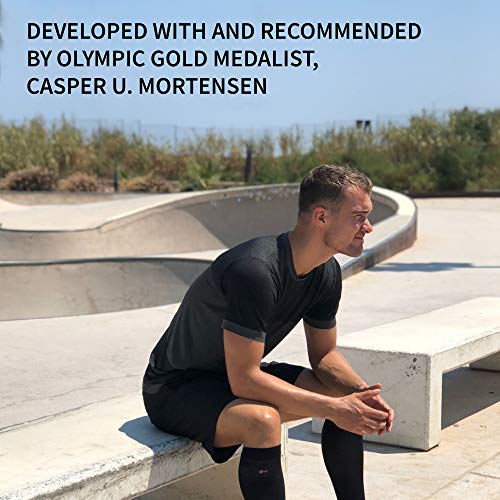 DANISH ENDURANCE Graduated Compression Socks (Black 1 Pair, US Women 11-13 // US Men 9.5-12.5)