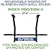 Ultimate Body Press Wall Mount Pull Up Bar with Reversible Risers
