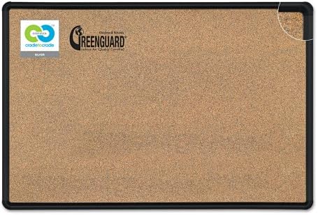 Best-Rite Black Splash-Cork Board, 96 x 48 Inches, Natural Cork, Black Frame