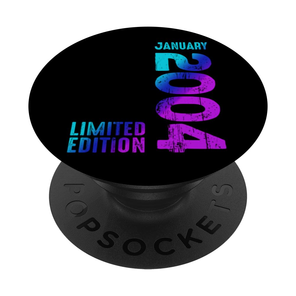 Awesome January 2004 Since 2004 Vintage 2004 Retro 2004 PopSockets Swappable PopGrip